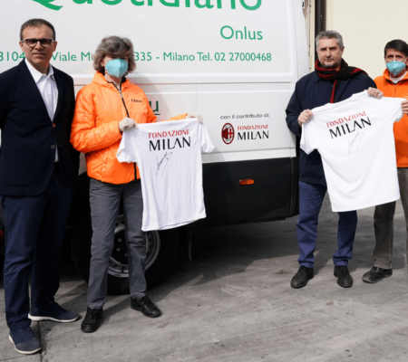 AC Milan e Fondazione Milan a sostegno di Pane Quotidiano nella distribuzione di beni alimentari ai milanesi in difficoltà